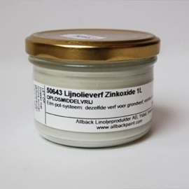 Lijnolieverf zinkoxide wit 0,2 liter