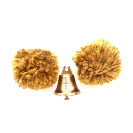 PomPom met belletjes - Oker