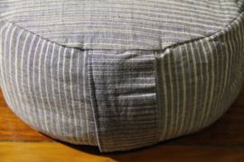 Yoga poef space dye, blauw/wit, handgeweven, Nepal  fair trade Nepal