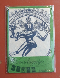 Wensvlaggetje 'Kracht', handgeschept papier, groen