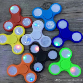 Fidget spinner met led, zwart