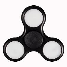 Fidget spinner met led, zwart