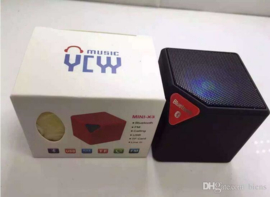 Bluetooth speaker zwart met led