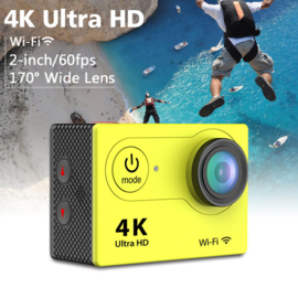 Action cam ultra HD geel