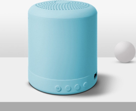 Bluetooth speaker mini met disco verlichting blauw