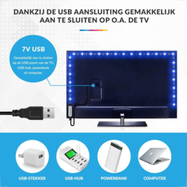 Led strip RGB met afstandbed. 2 meter