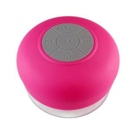 Bleutooth shower speaker in de kleur roze/rood