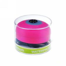 Bleutooth shower speaker in de kleur roze/rood