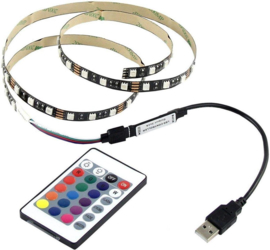 Led strip RGB met afstandbed. 1 meter