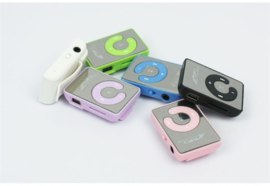 Mini MP3 speler met oortjes roze
