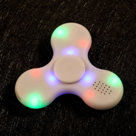 Fidget spinner met bluetooth en led, wit