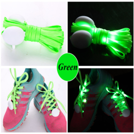 Schoenveters met led verlichting groen