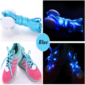 Schoenveters met led verlichting blauw