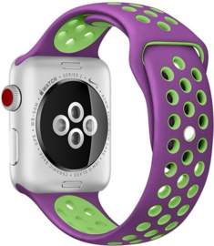 iWatch siliconen bandje paars/groen