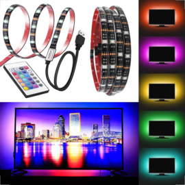 Led strip RGB met afstandbed. 1 meter