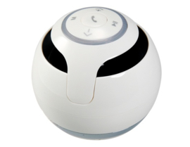 Witte bluetooth speaker met led verlichting