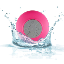 Bleutooth shower speaker in de kleur roze/rood