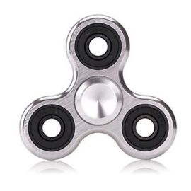 Fidget spinner grijs metaal