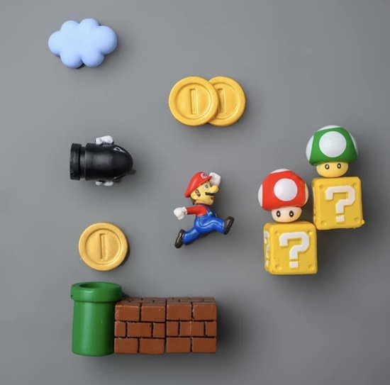 Magneten Super Mario, set 12 stuks