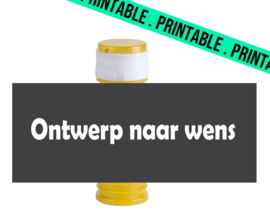 Printable - Bellenblaas wikkel - ontwerp naar wens