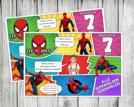 Spiderman Strip Uitnodiging