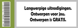 Ticket uitnodiging - Naar eigen wens