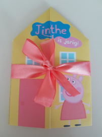 Peppa Pig Huisje - Uitnodiging