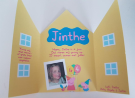 Peppa Pig Huisje - Uitnodiging