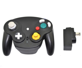 Draadloze Gamecube controller ZWART NIEUW