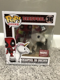 Funko Deadpool on Unicorn Protector