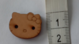 Houten knoop Hello Kitty 15mm per stuk