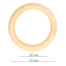 Houten ring 70mm per stuk