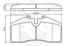 Porsche Remblokken set Pagid 96535193900Pag