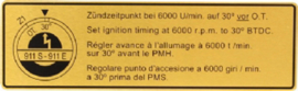 Porsche Étiquette point d'Allumage 90100651001