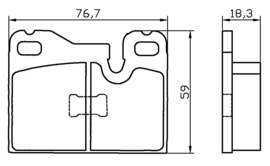 Porsche Jeu de patin de frein 94435295102