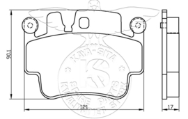 Porsche Brake pad set PAGID 99735194800Pag