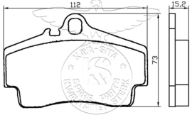 Porsche Remblokken set 99635293903