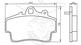 Porsche Jeu de patin de frein avant PAGID 98635193913Pag