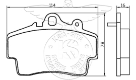 Porsche Brake pads front 98635193913