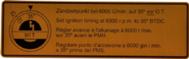 Porsche Sticker Ignition point 90100650900