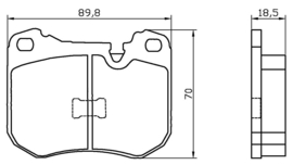 Porsche Brake pad set Front 94435195102