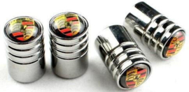 Porsche metalen sier ventieldop set (4 st.) Chroom KSN670300
