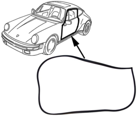 Porsche Rubber afdichtingsstrip portier Links/Rechts 91153109501