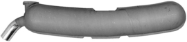 Porsche Sport muffler single 60 mm outlet pipe Stainless Steel grey painted TÜV DANSK 93011104300OE