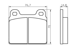 Porsche Patins de Frein Avant Gauche/Droite PAGID 91135195006Pag