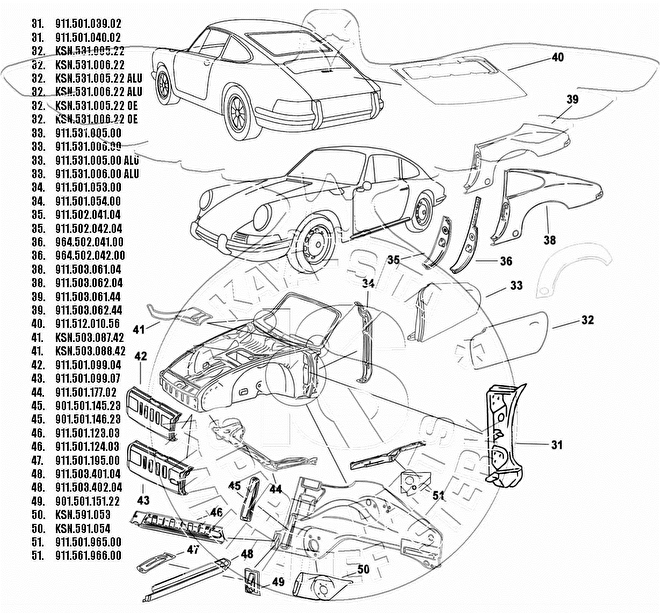 Porsche 911 Body Parts