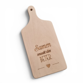 Borrelplank beuken 30,5cm - Samen smaakt alles beter
