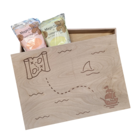 Pakket speelbak piraten + MagicSand oranje of geel