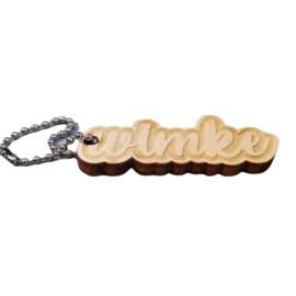 Sleutelhanger van hout