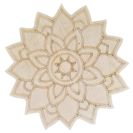 Houten kleurplaat mandala